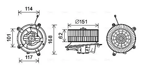 Innenraumgebläse 12 V AVA QUALITY COOLING MS8624