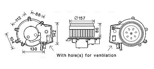 Innenraumgebläse 12 V AVA QUALITY COOLING MS8643