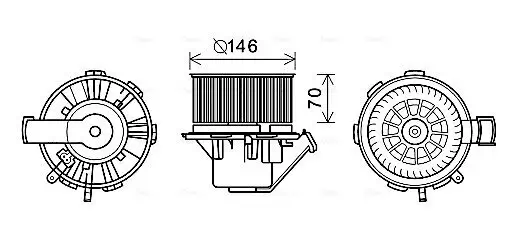 Innenraumgebläse 12 V AVA QUALITY COOLING MS8647