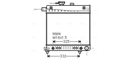 Kühler, Motorkühlung AVA QUALITY COOLING MSA2150