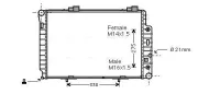 Kühler, Motorkühlung AVA QUALITY COOLING MSA2174