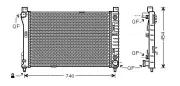 Kühler, Motorkühlung AVA QUALITY COOLING MSA2286