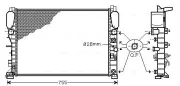 Kühler, Motorkühlung AVA QUALITY COOLING MSA2342