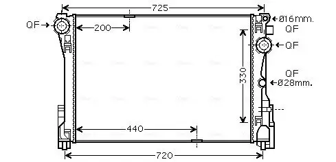 Kühler, Motorkühlung AVA QUALITY COOLING MSA2575