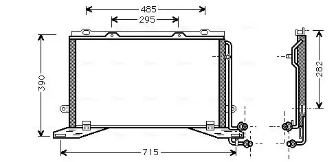 Kondensator, Klimaanlage AVA QUALITY COOLING MSA5268