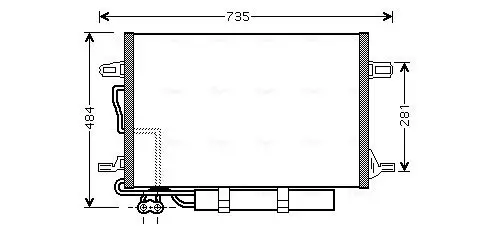 Kondensator, Klimaanlage AVA QUALITY COOLING MSA5307D