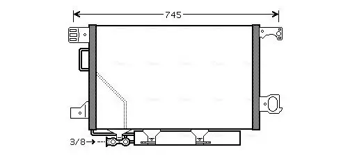 Kondensator, Klimaanlage AVA QUALITY COOLING MSA5435D Bild Kondensator, Klimaanlage AVA QUALITY COOLING MSA5435D