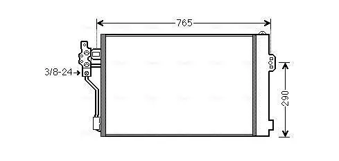 Kondensator, Klimaanlage AVA QUALITY COOLING MSA5484D