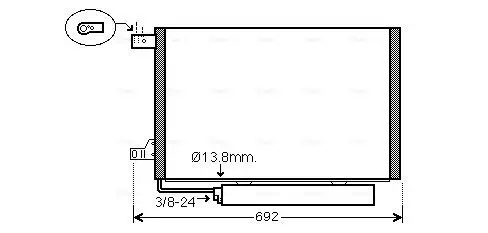 Kondensator, Klimaanlage AVA QUALITY COOLING MSA5578D