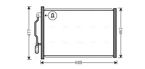 Kondensator, Klimaanlage AVA QUALITY COOLING MSA5605 Bild Kondensator, Klimaanlage AVA QUALITY COOLING MSA5605