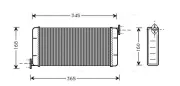 Wärmetauscher, Innenraumheizung AVA QUALITY COOLING MSA6109