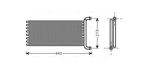 Wärmetauscher, Innenraumheizung AVA QUALITY COOLING MSA6399 Bild Wärmetauscher, Innenraumheizung AVA QUALITY COOLING MSA6399