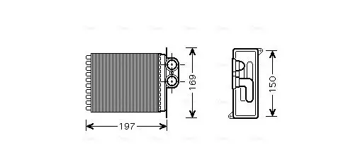 Wärmetauscher, Innenraumheizung AVA QUALITY COOLING MSA6400