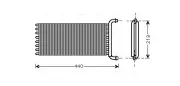 Wärmetauscher, Innenraumheizung AVA QUALITY COOLING MSA6441