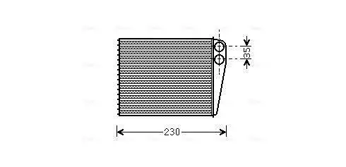 Wärmetauscher, Innenraumheizung AVA QUALITY COOLING MSA6465 Bild Wärmetauscher, Innenraumheizung AVA QUALITY COOLING MSA6465