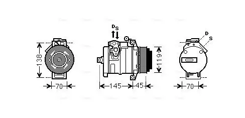 Kompressor, Klimaanlage AVA QUALITY COOLING MSAK530