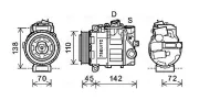 Kompressor, Klimaanlage AVA QUALITY COOLING MSAK615