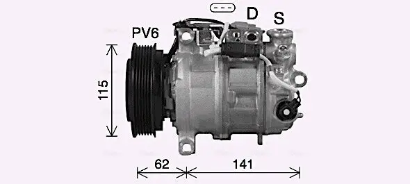 Kompressor, Klimaanlage 12 V AVA Clever Choice MSAK737