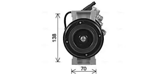 Kompressor, Klimaanlage 12 V AVA QUALITY COOLING MSAK747 Bild Kompressor, Klimaanlage 12 V AVA QUALITY COOLING MSAK747