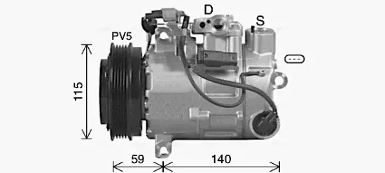Kompressor, Klimaanlage AVA QUALITY COOLING MSAK759 Bild Kompressor, Klimaanlage AVA QUALITY COOLING MSAK759