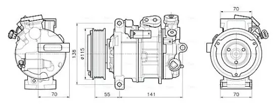 Kompressor, Klimaanlage 12 V AVA QUALITY COOLING MSAK786 Bild Kompressor, Klimaanlage 12 V AVA QUALITY COOLING MSAK786
