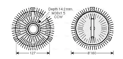Kupplung, Kühlerlüfter AVA QUALITY COOLING MSC407