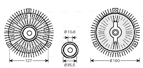 Kupplung, Kühlerlüfter AVA QUALITY COOLING MSC412