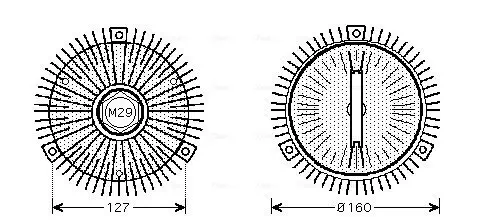 Kupplung, Kühlerlüfter AVA QUALITY COOLING MSC453 Bild Kupplung, Kühlerlüfter AVA QUALITY COOLING MSC453