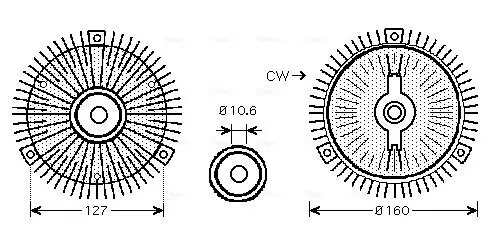 Kupplung, Kühlerlüfter AVA QUALITY COOLING MSC488 Bild Kupplung, Kühlerlüfter AVA QUALITY COOLING MSC488