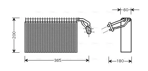Verdampfer, Klimaanlage AVA QUALITY COOLING MSV317