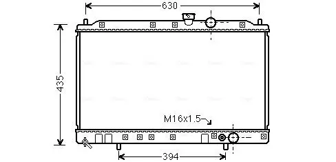 Kühler, Motorkühlung AVA QUALITY COOLING MT2064