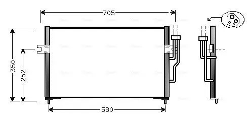 Kondensator, Klimaanlage AVA QUALITY COOLING MSA5330 Bild Kondensator, Klimaanlage AVA QUALITY COOLING MSA5330