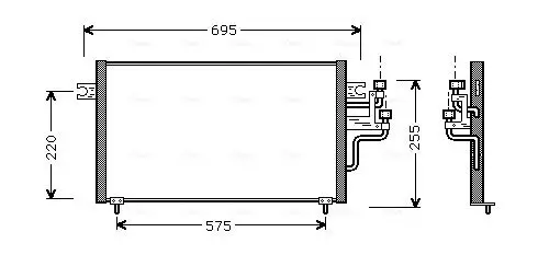 Kondensator, Klimaanlage AVA QUALITY COOLING MT5119 Bild Kondensator, Klimaanlage AVA QUALITY COOLING MT5119