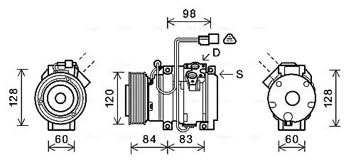 Kompressor, Klimaanlage AVA QUALITY COOLING MSAK710 Bild Kompressor, Klimaanlage AVA QUALITY COOLING MSAK710