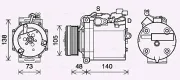 Kompressor, Klimaanlage AVA QUALITY COOLING MTAK263