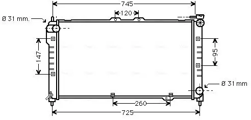 Kühler, Motorkühlung AVA QUALITY COOLING MZ2101