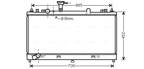 Kühler, Motorkühlung AVA QUALITY COOLING MZ2224