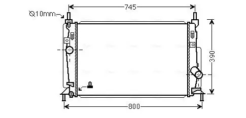 Kühler, Motorkühlung AVA QUALITY COOLING MZ2246 Bild Kühler, Motorkühlung AVA QUALITY COOLING MZ2246