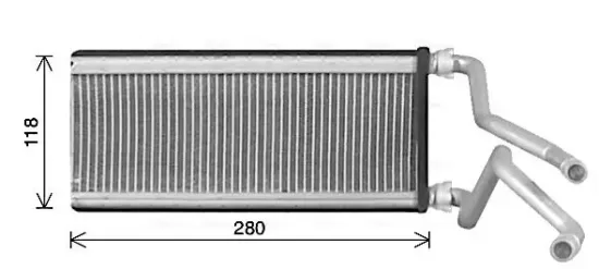Wärmetauscher, Innenraumheizung AVA QUALITY COOLING MZ6298 Bild Wärmetauscher, Innenraumheizung AVA QUALITY COOLING MZ6298