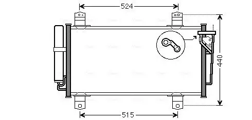 Kondensator, Klimaanlage AVA QUALITY COOLING MZA5231D Bild Kondensator, Klimaanlage AVA QUALITY COOLING MZA5231D