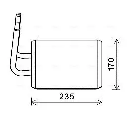 Wärmetauscher, Innenraumheizung AVA QUALITY COOLING MZA6268 Bild Wärmetauscher, Innenraumheizung AVA QUALITY COOLING MZA6268