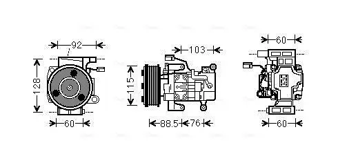 Kompressor, Klimaanlage 12 V AVA QUALITY COOLING MZAK251 Bild Kompressor, Klimaanlage 12 V AVA QUALITY COOLING MZAK251
