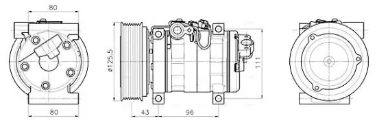 Kompressor, Klimaanlage 12 V AVA QUALITY COOLING MZAK302 Bild Kompressor, Klimaanlage 12 V AVA QUALITY COOLING MZAK302
