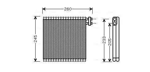 Verdampfer, Klimaanlage AVA QUALITY COOLING MZV216 Bild Verdampfer, Klimaanlage AVA QUALITY COOLING MZV216