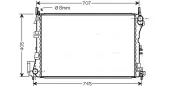 Kühler, Motorkühlung AVA QUALITY COOLING OL2340