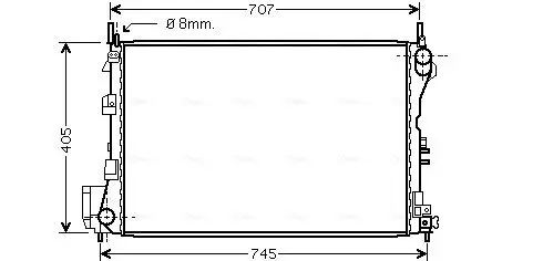 Kühler, Motorkühlung AVA QUALITY COOLING OL2340 Bild Kühler, Motorkühlung AVA QUALITY COOLING OL2340