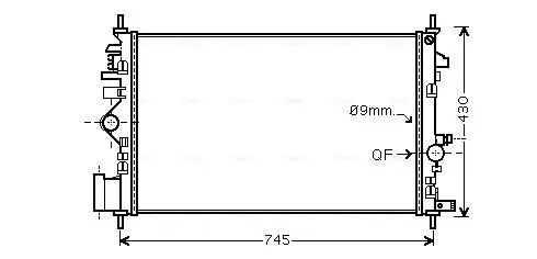 Kühler, Motorkühlung AVA QUALITY COOLING OL2468