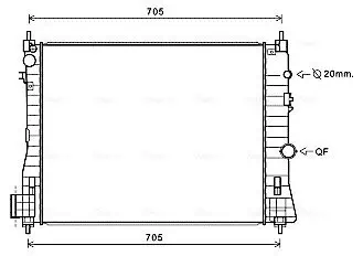 Kühler, Motorkühlung AVA QUALITY COOLING OL2665