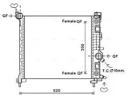 Kühler, Motorkühlung AVA QUALITY COOLING OL2681