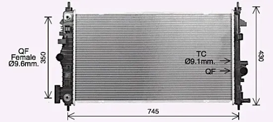 Kühler, Motorkühlung AVA QUALITY COOLING OL2726 Bild Kühler, Motorkühlung AVA QUALITY COOLING OL2726